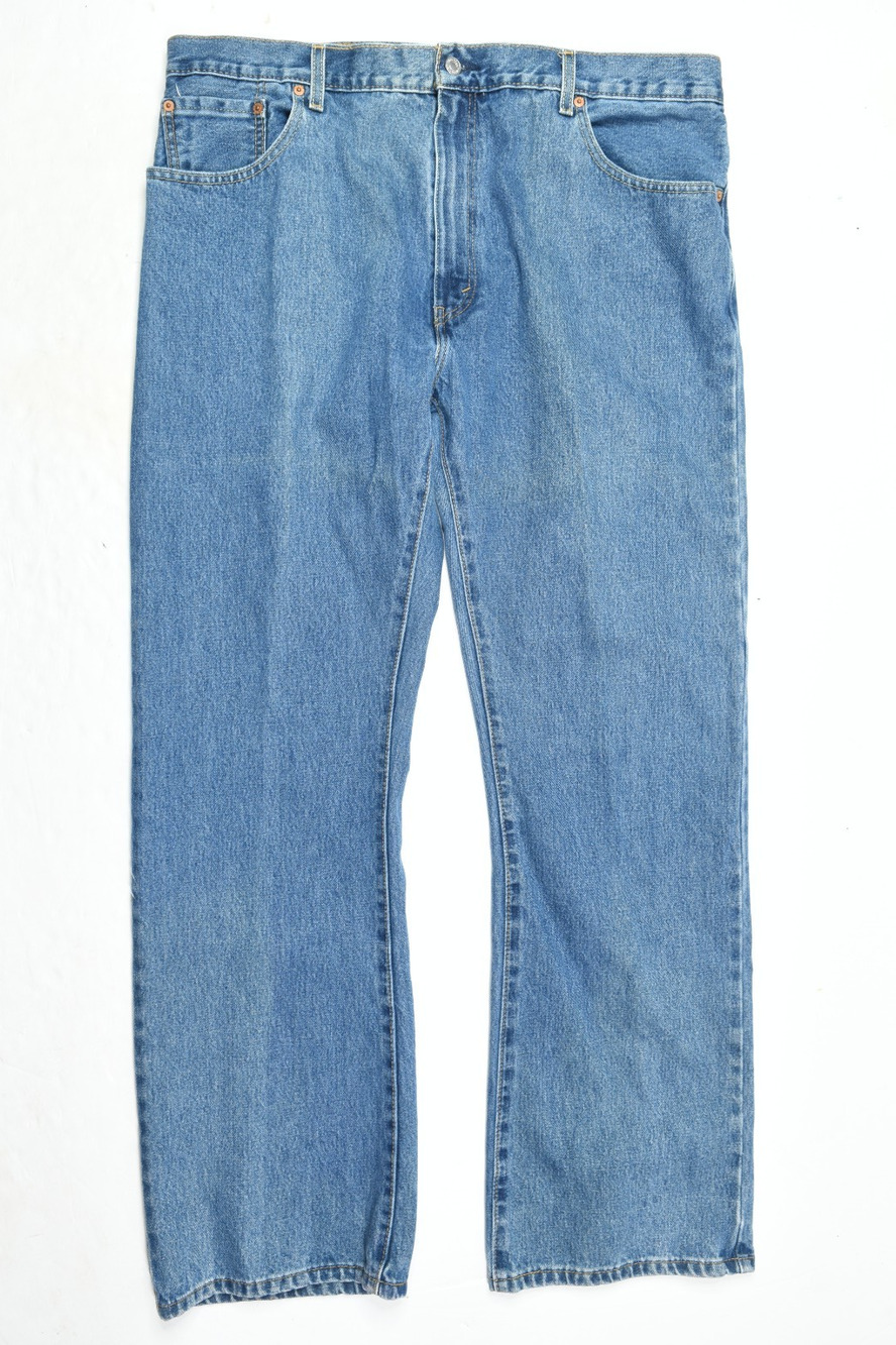 Levis 517 Boot Cut Jeans Mens 42x34 Blue Slim Fit High Rise Cotton Denim